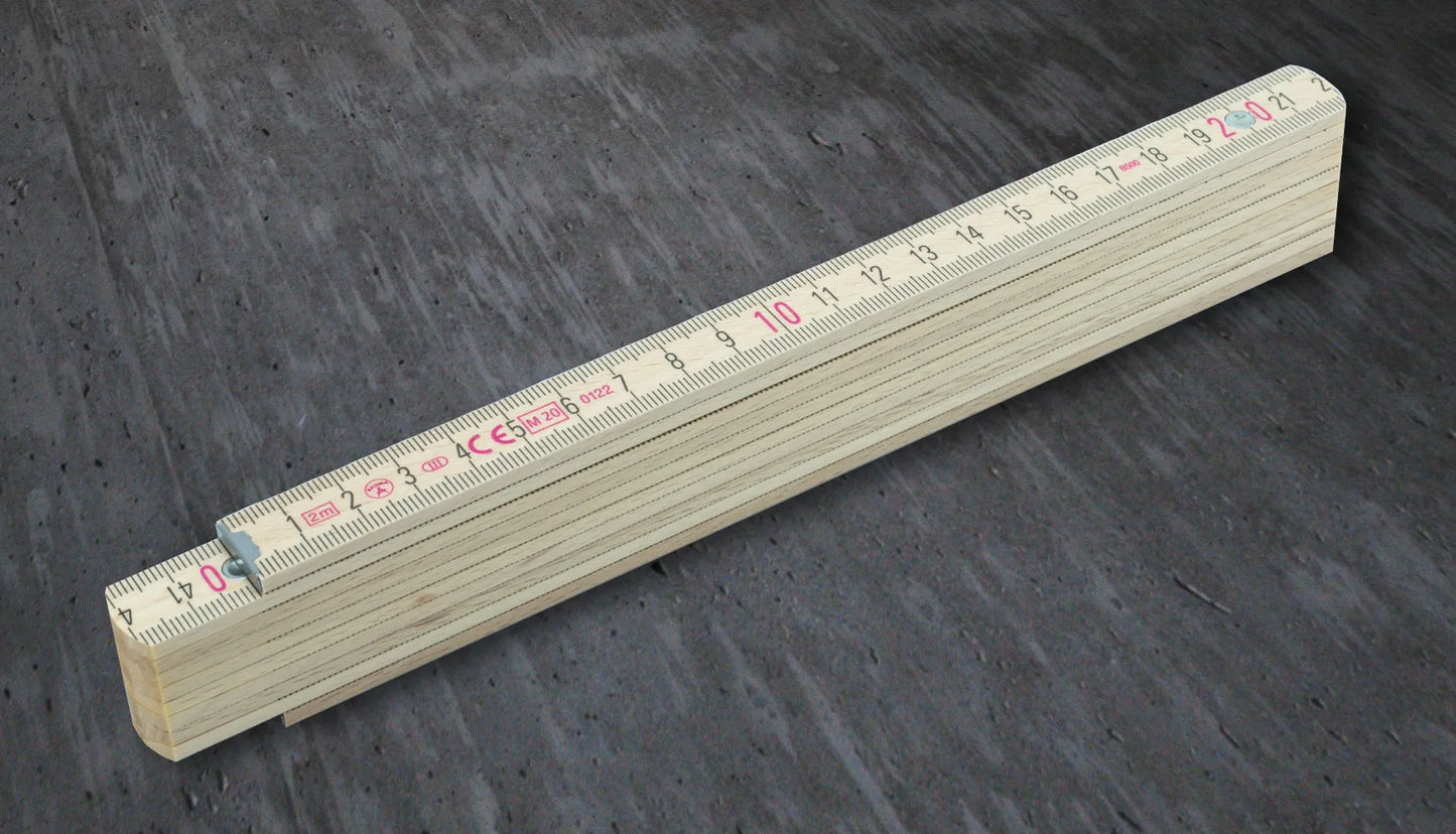 M500-Der Premium Holzmeter (weiss oder natur) inklusive beidseitigen Druck ab CHF 5.10.-