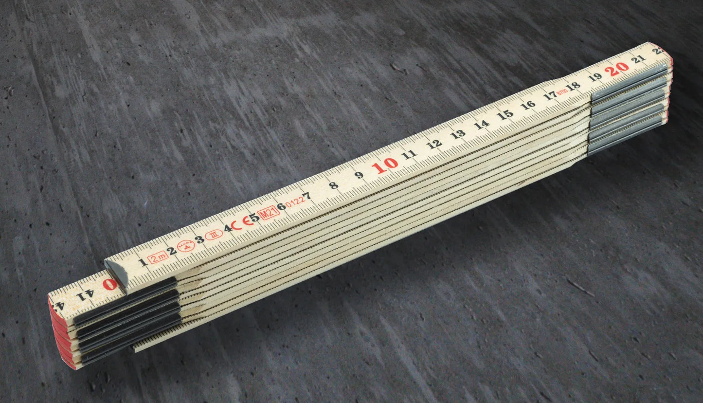M700-Der Meterstab aus Glasbirkenholz inklusive beidseitigen Druck CHF 7.10.-
